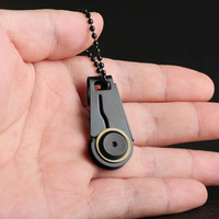 Couteau miniature créatif DIHAO avec fermeture éclair, outil de survie portable pour l'extérieur, outil d'urgence pliable en acier inoxydable, porte-clés EDC