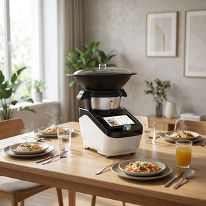 <span class=keywords><strong>Robot</strong></span> de cuisine multifonctionnel, mixeur, <span class=keywords><strong>robot</strong></span> culinaire intelligent <span class=keywords><strong>avec</strong></span> <span class=keywords><strong>hachoir</strong></span> à <span class=keywords><strong>viande</strong></span> et Wifi, NOUVEAU, électrique, en acier inoxydable KM02002 - Product Image 1