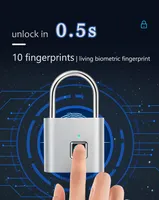 Elektronik su geçirmez biyometrik parmak izi akıllı anti-hırsızlık anahtarsız dijital asma kilit