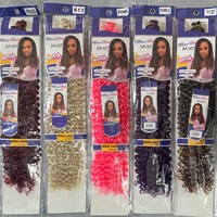 Extensions de cheveux synthétiques de haute qualité, 22 pouces, effet vague d'eau, torsadées, pour tresses au crochet, boucles afro bohèmes, ombrées, ondulations profondes