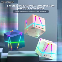 Nouveau modèle de haut-parleur Bluetooth Cube créatif, lumineux et coloré, mini caisson de basses sans fil de type carte, petit système audio