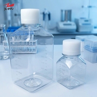 Flacon de sirop pharmaceutique 125 ml 500 ml, flacon carré pour médicaments, emballage transparent pour produits de santé, flacon pour capsules de médicaments, flacon pour réactifs