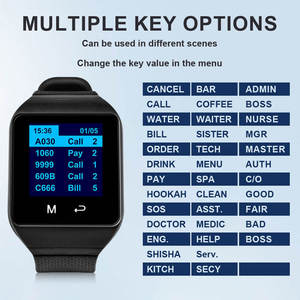 Système d'appel sans fil pour serveurs - 15 boutons de table + 2 pagers montres et buzzer |   Restaurant/Hôtel/Bar - Product Image 4