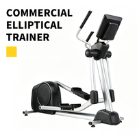 Máquina Elíptica Magnética Manual de Uso Comercial, Sistema de Resistencia de Acero, Monitor LED, Ecológica y Duradera