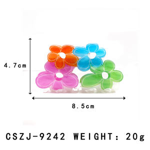 Clips de acrílico con estampado UV estilo europeo y americano, accesorios para el cabello de mujer, estilo retro, venta al por mayor personalizada. - Product Image 2