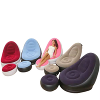 Ensemble de canapés de luxe de haute qualité meubles salon canapés d'extérieur Relax canapé-lit gonflable avec repose-pieds