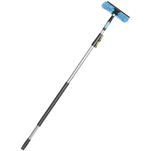 High Rise Window Cleaning Equipment Telescopic Window Cleaner Squeegee Window Brush Telescopic Rod