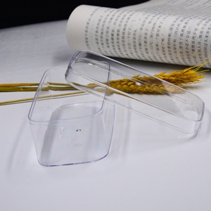 Trong suốt hình chữ nhật PP nhựa Hộp bao bì thực phẩm cho lưu trữ salad Mousse cám hoặc bánh in kỹ thuật - Product Image 3