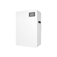 Batterie LiFePO4 51,2 V 100 Ah 5,12 kWh pour stockage d'énergie solaire domestique, design blanc pur, plus de 6000 cycles profonds, BMS intégré, rechargeable