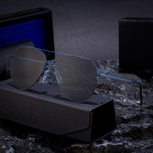 Nouvelles lunettes de soleil Aviator pour hommes, verres polarisés en nylon, protection UV400, conduite, pêche, design tendance, monture noire - Product Image 1