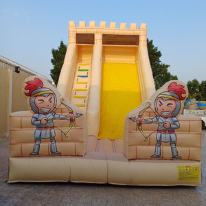 Castillo Inflable Amarillo con Tobogán, Tobogán Inflable para Niños, Tobogán Seco Inflable, Casa de Brinco para Fiestas Infantiles de Alquiler - Product Image 1