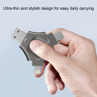 Pingguo Disk 2.0 USB sidik jari, ponsel dan komputer tiga dalam satu Tipe C untuk Android