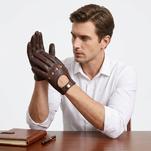 ถุงมือหนังวัวสำหรับผู้ชายถุงมือขับรถแบบนุ่ม - Product Image 1