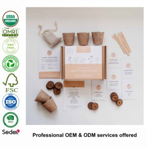 Kit de système de culture hydroponique en gros Irrigation goutte à goutte de style campagnard Plantes herbacées curatives Matériau en fibre végétale Utilisation au sol - Product Image 2