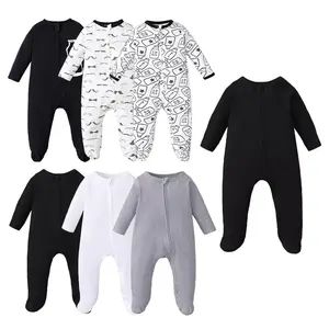 Bayi Onesie dengan Kaki Merangkak Pakaian Onesie Baru Lahir dengan Pakaian Kentut Musim Gugur dan Musim Dingin Piyama Pakaian Bayi