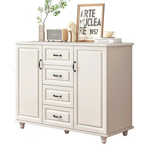 Side board Schrank Küchen schrank L Ocker Wohnzimmer Weins chrank Lagerung Europäische sechs Kommode, Schlafzimmer weiße Schublade Schließfach - Product Image 1