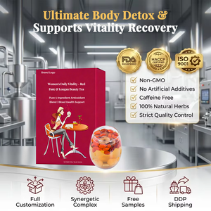 Tisana Naturale di Longan, Datteri Rossi e Bacche di Goji per la Vitalità Femminile, Premium 300g, 15g*20 Bustine Piramidali, 100% Naturale, Etichetta Privata - Product Image 2