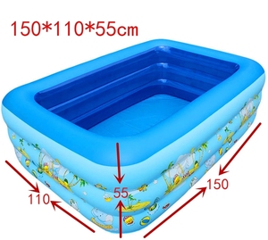 สระว่ายน้ำพีวีซีพับได้รูปทรงสี่เหลี่ยมผืนผ้า Wilda Big Eco-Friendly สำหรับใช้กลางแจ้งในสวนหรือในบ้าน เหมาะสำหรับผู้ใหญ่ เด็ก และครอบครัว รับประกัน 1 ปี - Product Image 4