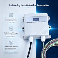 Detector de Fugas de Agua con Cable RS485 Modbus, Pantalla LCD, Alarma de Relé y Transmisor para Centros de Datos