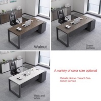 Ensemble de bureau moderne en bois avec chaise de direction pour postes de travail, table de superviseur de bureau commercial