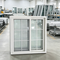 Ventanas Corredizas Horizontales de PVC UPVC con Mosquitera, Doble Acristalamiento, Aislamiento Acústico, Persianas Integradas, Diseñadas para Exteriores Tropicales y Sótanos