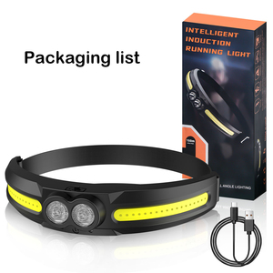 Recargable portátil COB <span class=keywords><strong>Sensor</strong></span> de movimiento faro impermeable correr al aire libre Camping pesca faro - Product Image 6