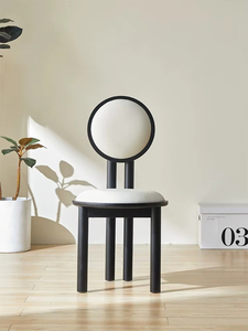 Silla <span class=keywords><strong>de</strong></span> Comedor <span class=keywords><strong>de</strong></span> Madera Ecológica <span class=keywords><strong>de</strong></span> Estilo Antiguo con Tapicería <span class=keywords><strong>de</strong></span> Lana <span class=keywords><strong>de</strong></span> <span class=keywords><strong>Cordero</strong></span> Blanca, Diseño <span class=keywords><strong>de</strong></span> Color Personalizable para Comedores Domésticos - Product Image 5
