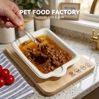 Makanan Kucing Basah ARLIORCH Label Pribadi Grosir Global, Potongan Daging dalam Saus, Bebas Biji-bijian, Protein Tinggi, Bebas Bahan Tambahan, Semua Usia