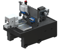 Tour CNC chinois TCM 42H à double tourneur, pour le travail des métaux, avec outillage efficace, lit incliné et usinage de haute précision