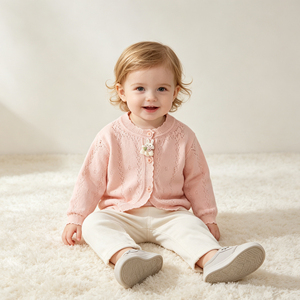 Cárdigan de punto <span class=keywords><strong>para</strong></span> bebé niñ<span class=keywords><strong>a</strong></span>, primavera-otoño, con aplique de conejo, suéter de punto calado, <span class=keywords><strong>abrigo</strong></span> suave de algodón <span class=keywords><strong>para</strong></span> niños pequeños, venta al por mayor - Product Image 2