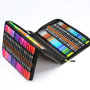 Hot Sales Dual Tip Alcohol Based Graffiti Marker 60/100/120 Colors Permanent Twin Color Painting Art Drawing Marker Pen Set