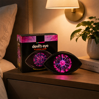 Lampe globe plasma tendance en forme d'œil, cadeau original, boule plasma statique à détection tactile pour décoration de bureau Halloween et Noël