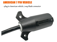 Adaptateur de remorque 7 à 13 broches, convertisseur de connecteur de remorque USA 7 broches vers prise EUR 13 broches, séparation du signal d'arrêt/feu stop