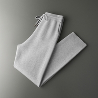 Nouvelle collection automne-hiver : Cardigan matelassé à capuche en cachemire pour homme, pantalon décontracté à jambes larges, ensemble décontracté chic et polyvalent.