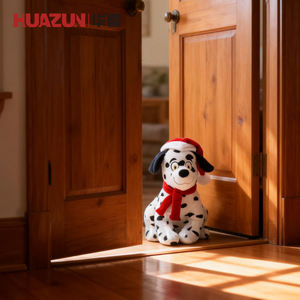 Tope de puerta navideño con diseño de perrito dalmático, de <span class=keywords><strong>tela</strong></span> de poliéster ecológica con peso, decoración para el hogar - Product Image 6