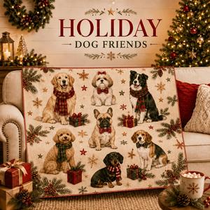 Couverture en flanelle pour chiens, motif Friends, légère et respirante pour l'hiver, impression personnalisée, vente en gros - Product Image 1