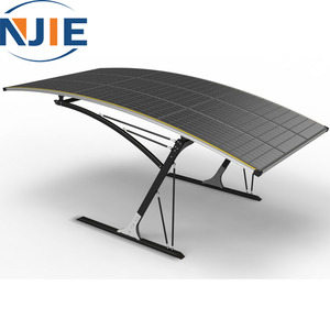 Abri de voiture moderne et simple <span class=keywords><strong>en</strong></span> aluminium, imperméable, résistant aux UV, avec <span class=keywords><strong>bois</strong></span> naturel pour garage extérieur pour <span class=keywords><strong>2</strong></span> <span class=keywords><strong>voitures</strong></span> - Product Image 2