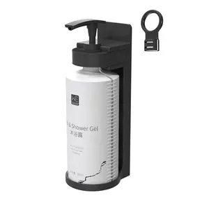 Neuer wandmontierter Shampoospender mit ABS-Kunststoff-Magnetverschluss mit Etikett nachfüllbare Flaschen 300 ml