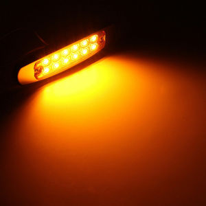 6.4 pouces 12 LED <span class=keywords><strong>feu</strong></span> arrière de marqueur latéral tourner ambre rouge <span class=keywords><strong>feu</strong></span> de dégagement de signal de stationnement 12V pour <span class=keywords><strong>remorque</strong></span> camion camion UTE RV pick-up - Product Image 2