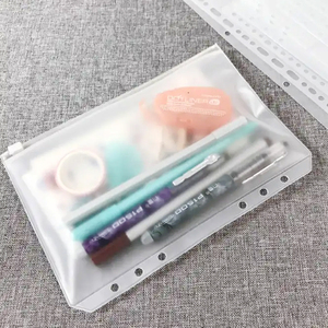 Custom <span class=keywords><strong>A4</strong></span> A5 A6 A7 File Budget Binder Cash Pouch Clear Pocket Zipper Pvc Plastic Filling Pocket cartelle - Product Image 6