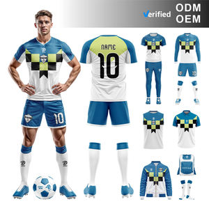 ビンテージレトロサッカージャージーセット100% コットンVネック男性用 - Product Image 2