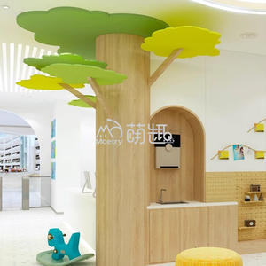 Moetry Dayacare Lobby Design Bibliothèque pour enfants Décoration Étagère en forme d'arbre Meubles <span class=keywords><strong>de</strong></span> jardin d'enfants en bois pour centre <span class=keywords><strong>de</strong></span> garde d'enfants - Product Image 4