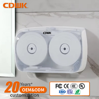 Dispenser Tisu Gulung Jumbo Ganda Penjualan Langsung Pabrik, Terpasang di Dinding, Bahan ABS Tahan Lama, CD-8817