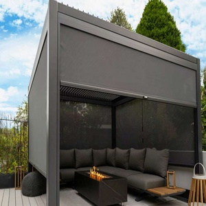 2-20% de réduction stores motorisés imperméables pour balcon personnalisés auvent métallique gazebo en aluminium idées de pergolas à persiennes préfabriquées - Product Image 6