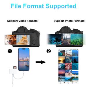 Lettore di Schede SD 3 in 1 Lightning USB C Tipo C per Schede SD TF Adattatore di <span class=keywords><strong>Memoria</strong></span> per iPhone Macbook <span class=keywords><strong>Samsung</strong></span> Huawei Xiaomi - Product Image 4