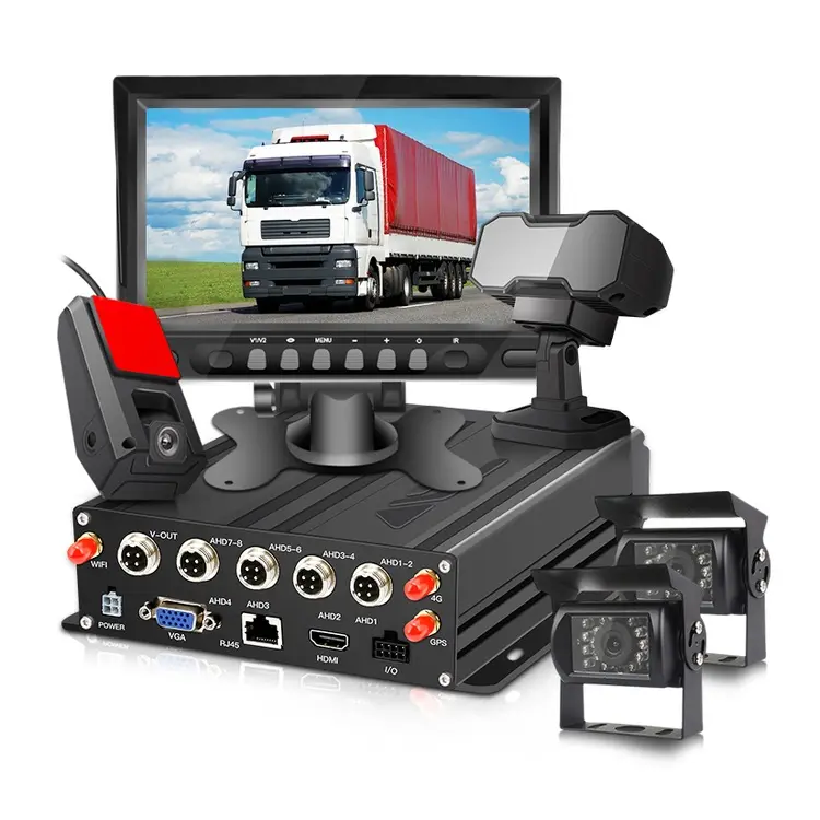 Hersteller Hersteller VGA Monitor 4G GPS WIFI 4 Kanäle AI Kamera ADAS BSM MDVR Solution Truck Kamera