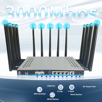 Router OpenWRT MT7981B con Puerto Gigabit Wifi 6 3000Mbps Router Wifi SIM 4G 5G con Dos Ranuras para Tarjeta SIM