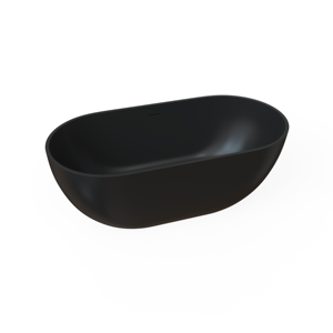 Bañera Ovalada Moderna Maydon, Independiente, de Superficie Sólida Negra, Duradera y Ecológica, para Adultos, Uso en Hogar, Hotel o Villa - Product Image 5