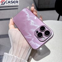Meistverkaufte Farbverlauf-Laser-Goldfeder-Handyhülle für iPhone 16 Promax Plus Pro 17 16 15 Glänzende Einfarbige Kameraschutz-Hülle