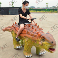 Ankylosaurus Mecánico, Dinosaurio Caminante para Parques Temáticos, Robot de Tamaño Real, Atracciones Interactivas para Parques de Diversiones